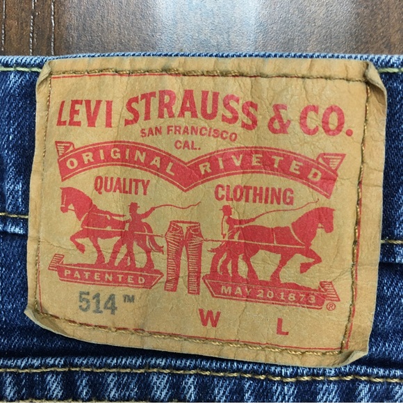 LEVI’S 514 Men’s Jeans Straight Leg Stretch Size 48 x 32 Medium Wash - Picture 12 of 12